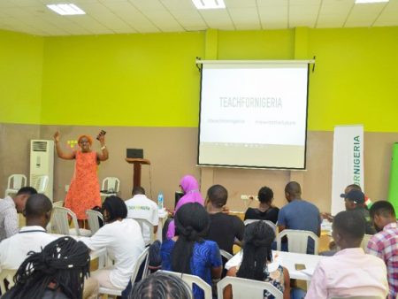 Mrs Ayida-Otobo during a training session for Teach For Nigeria Fellows